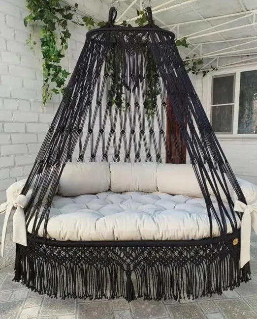 Large Sofa Indoor and Garden Swing, Hanging Macrame Patio Swing, Hammock Swing, Indoor Chair, Macrame Swing Chair, Hammock Swing ₹ 12,999.00