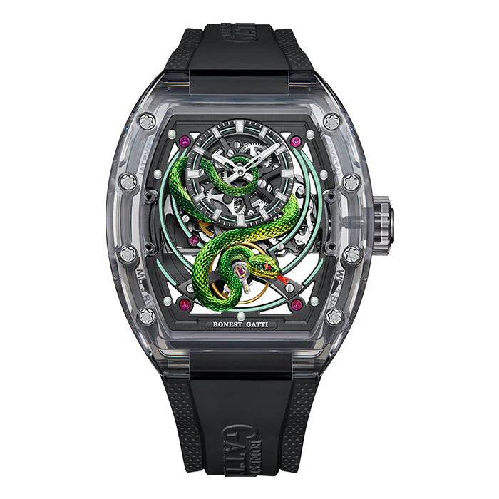BG6004-R2 Black Crystal Series Automatic Watch