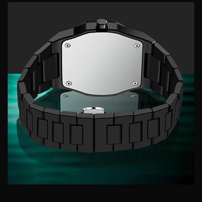 Arabian | Aura Dial & Polycarbonate (Platic) Charcoal Minimalist Arabic Aura Watch Black Analog Arabian Numeral Watches for Man Offer & Boys | Premium Stylish Man Watch for Men Arabic (Black)