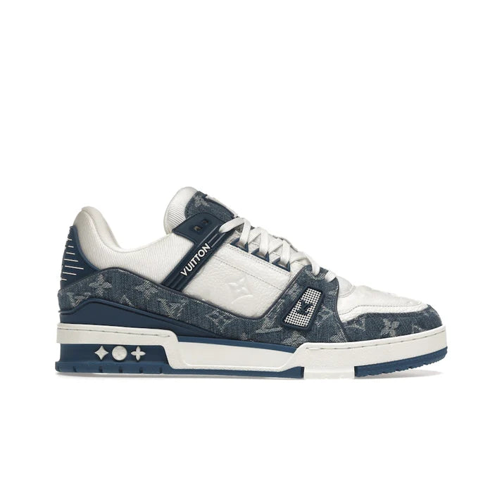 Louis Vuitton LV Trainer Monogram Denim White Blue