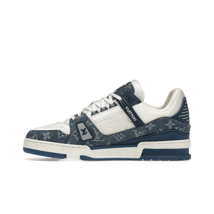 Louis Vuitton LV Trainer Monogram Denim White Blue