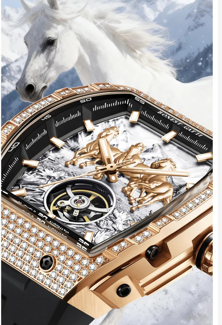 New pubilshed BONEST GATTI watch for man with Luxury gift Box