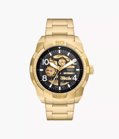 FOSSIL BROWNSMAN AUTOMATIC GOLD TONE STAINLESS STEEL
