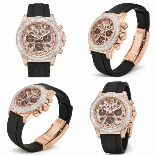 ROLEX DAYTONA ‘GIRAFFE’ ROSE GOLD CHESTNUT BROWN DIAMOND DIAL DIAMOND BEZEL (2025)