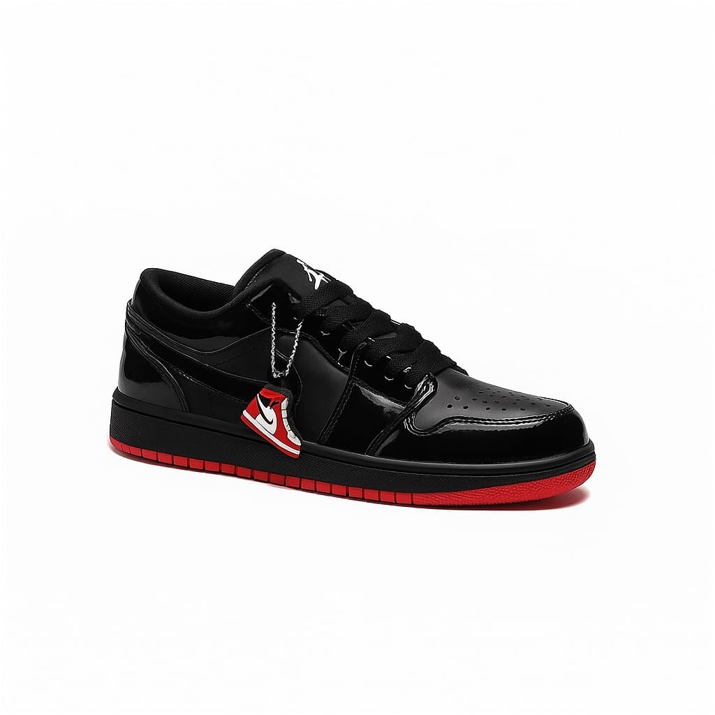 Jordan 1  Short patent Full Black Red