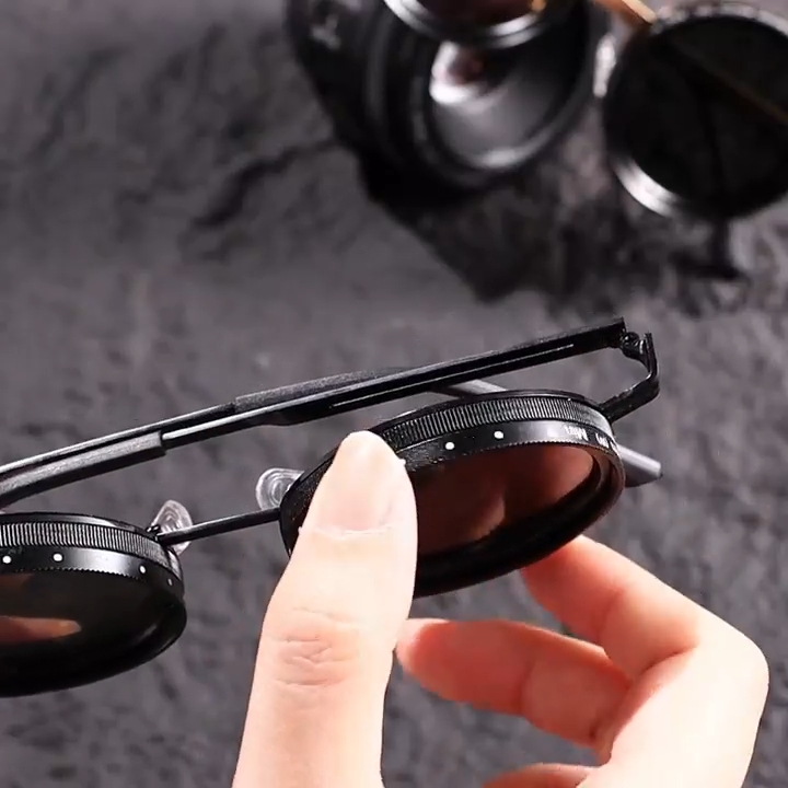 Scizor Adjustable Sunglasses Twist Round SunglassesAdjustable Brightness ND filter, adaptive Sunglasses,1-9 Levels for outdoors Eyewear with Adjustable fit